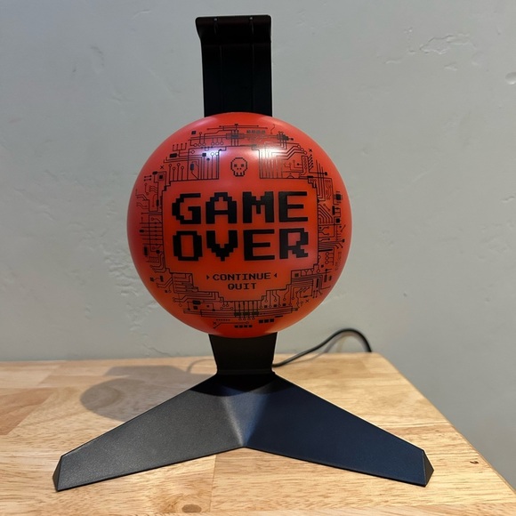 Paladone Game Over Light Up Freestanding Headphone Holder. Brand New In Box - Picture 12 of 12